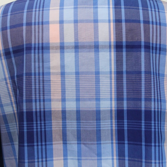 Talbots Plaid Shirt Medium Tunic Top Bell Sleeves - Picture 4 of 7